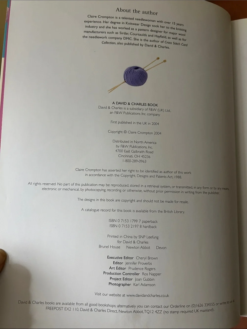 The Knitter's Bible — Cream & Purple